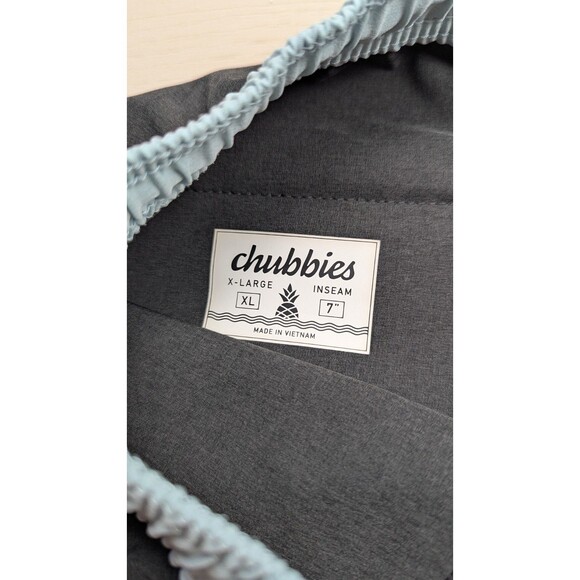 Chubbies The Capes Classic Black Swim Trunks Mens XL Unlined Swim Beach 7" - Picture 4 of 13